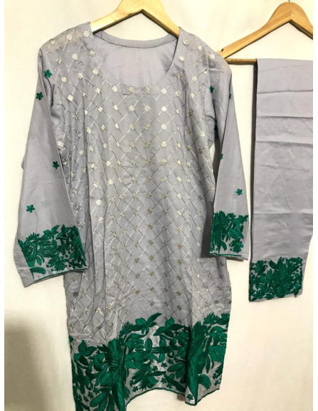 2 Pcs Woman`s Stitched Lawn...