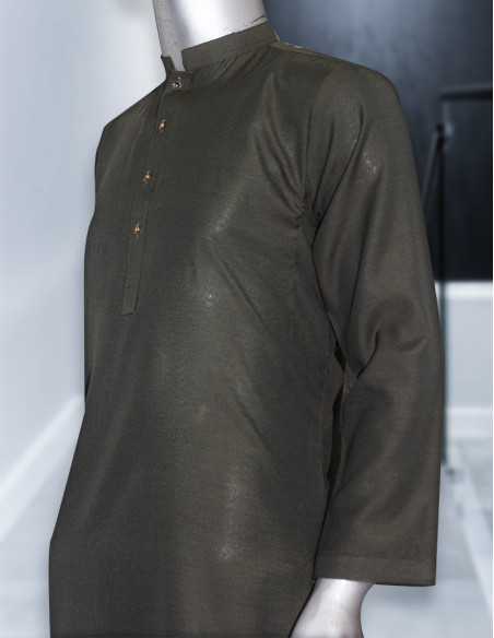 Men Ready to wear Timber Green Maloki Kurta Pajama/Trouser by Kurta Dukan