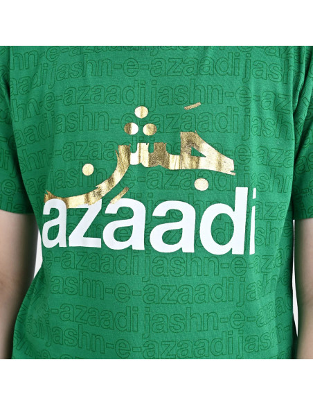 Boys Poly Cotton Jersey T-Shirt H/S Jashan e Azadi-Fern Green
