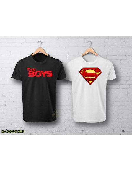 Cotton Jersey Printed T-Shirt, Pack Of 2