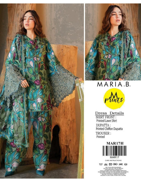 3 Pcs Women's Unstitched Printed Suit