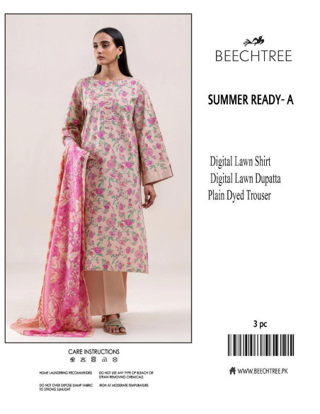 3 Pcs Women's Unstitched Printed Suit