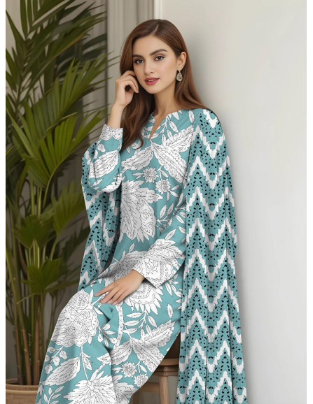 3Pce Unstiched Lawn Printed suits