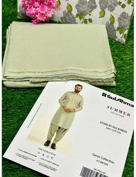 2 Pce Men's  Cotton Unstitched suit 