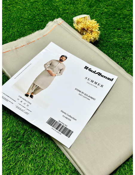 2 Pce Men's  Cotton Unstitched suit 