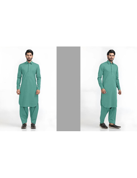 2 Pce Men's  Cotton Unstitched suit 