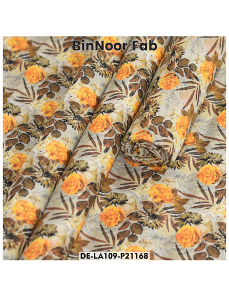 Bin Noor Fabric 2 piece Unstitched Lawn