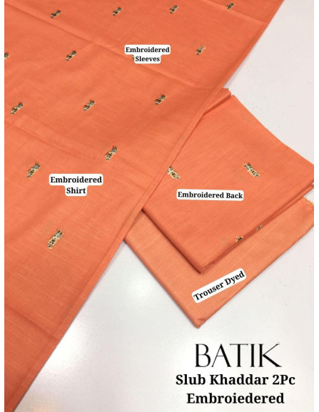 2Pce Khaddar Embroidered Unstitched suit