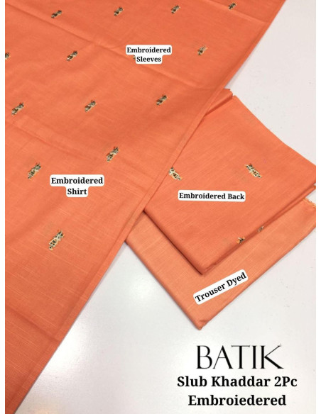 2Pce Khaddar Embroidered Unstitched suit