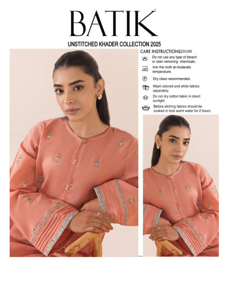 2Pce Khaddar Embroidered Unstitched suit