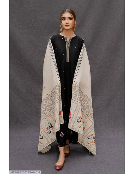 2Pce Khaddar Embroidered Unstitched suit