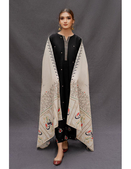 2Pce Khaddar Embroidered Unstitched suit