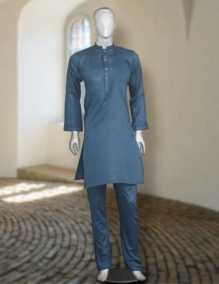 Men Ready to wear Blue Maloki Kurta...
