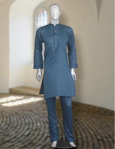 Men Ready to wear Blue Maloki Kurta Pajama/Trouser by Kurta Dukan
