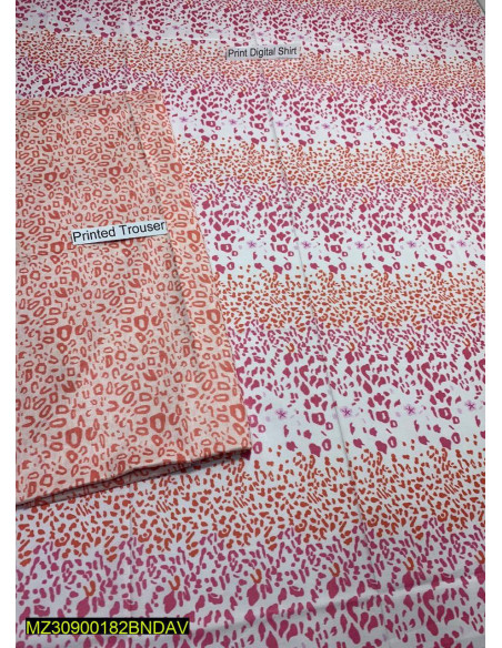 2 pce lawn Unstitched Suit 