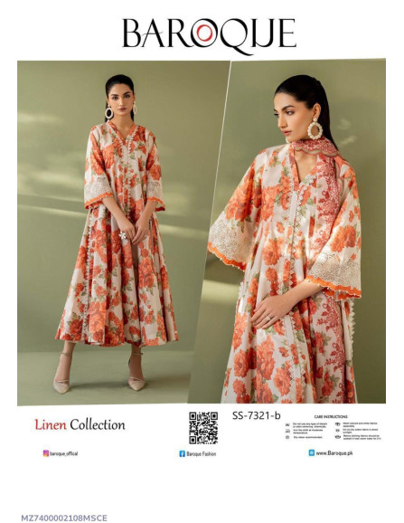 3 Pcs Women's Unstitched Digital suite 