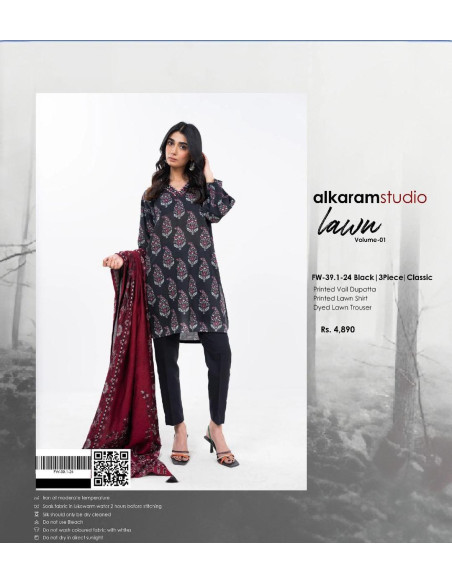  3 Pcs Women's Unstitched lawn suite