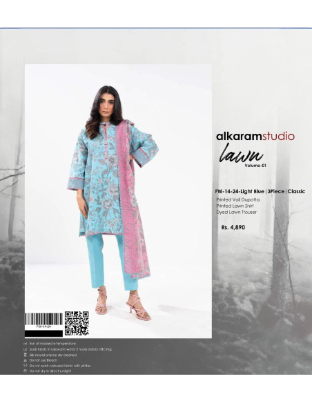 3 Pcs Women's Unstitched lawn suite