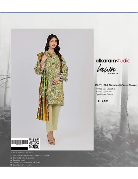 3 Pcs Women's Unstitched lawn suite