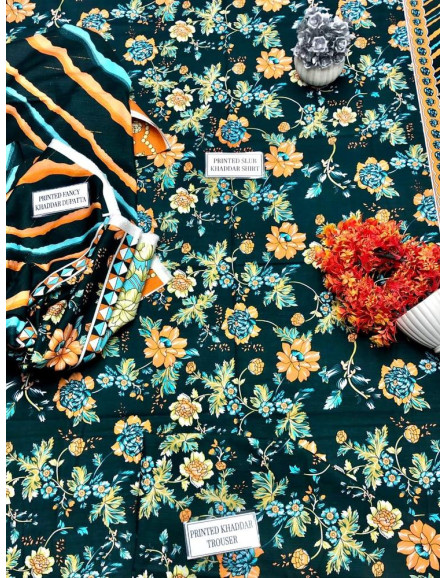 3 Pcs Women's Unstitched Khaddar...