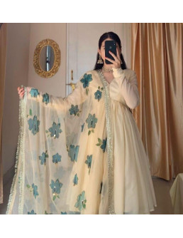 Embroidered Chiffon Gharara...