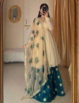 Embroidered Chiffon Gharara... 2
