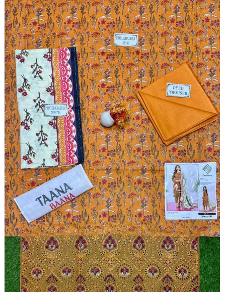 3 Pcs Women's Unstitched Lawn Printed...