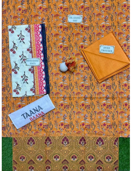 3 Pcs Women's Unstitched Lawn Printed...