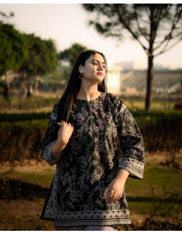 elegant woman stitched Raw...