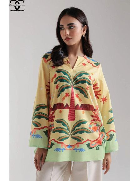 1 PC woman stitched Lawn digital print 🐾