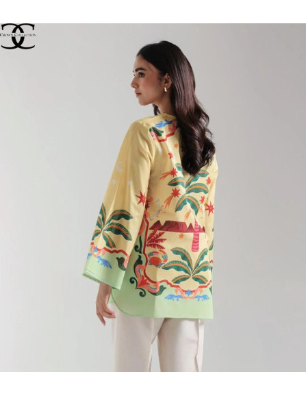 1 PC woman stitched Lawn digital print 🐾