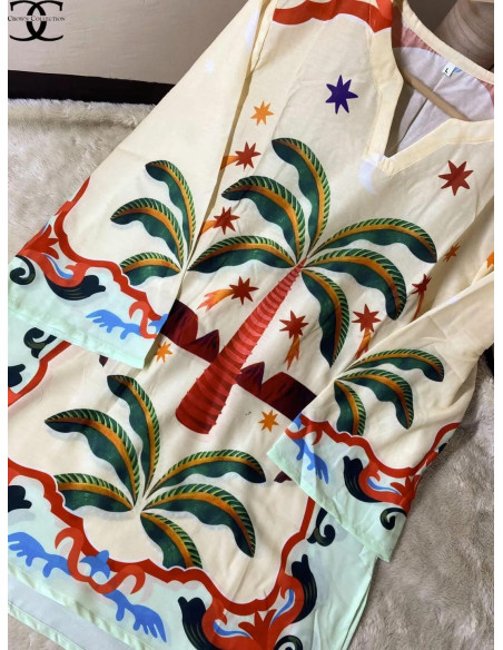 1 PC woman stitched Lawn digital print 🐾