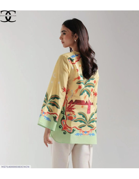 1 PC woman stitched Lawn digital print 🐾