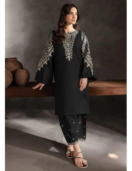 3 Pcs Women's Unstitched Embroidered 