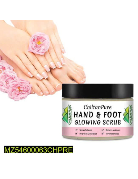 Hand and foot glowing scrub