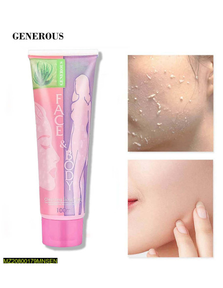 Skin brightening and cleansing scrub gel