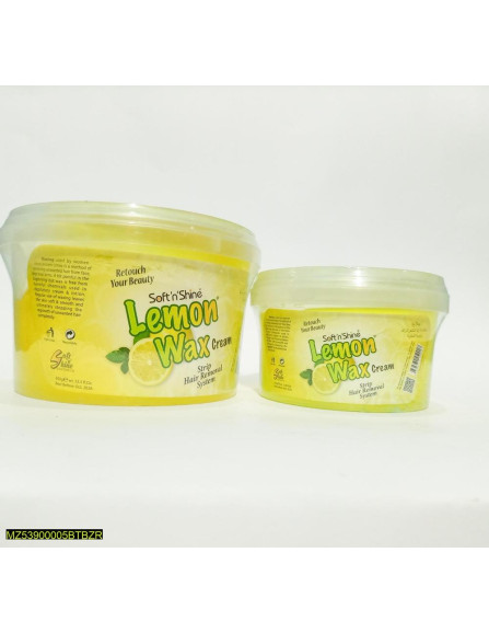 Lemon wax cream . Hair removal