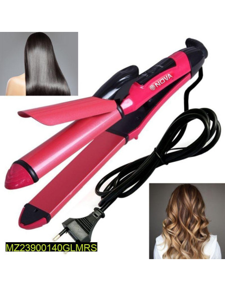 2 in 1 hair straightener and curler