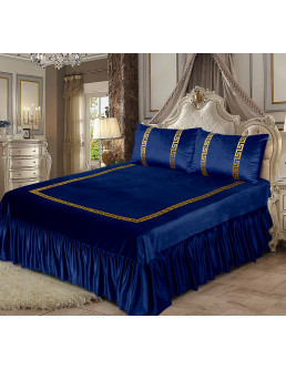 3PC Embossed Velvet Aplic...